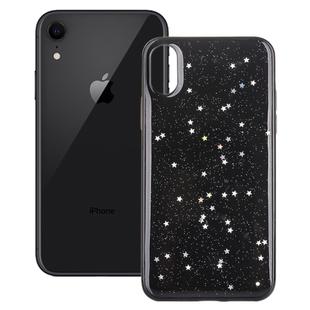 Epoxy Sky Pattern Soft Case For  iPhone XR  6.1 inch(Black Sequin)