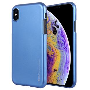 GOOSPERY I JELLY Metal Series Shockproof Soft TPU Case for iPhone XS / X(Blue)