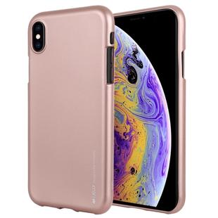 GOOSPERY I JELLY Metal Series Shockproof Soft TPU Case for iPhone XS / X(Rose Gold)