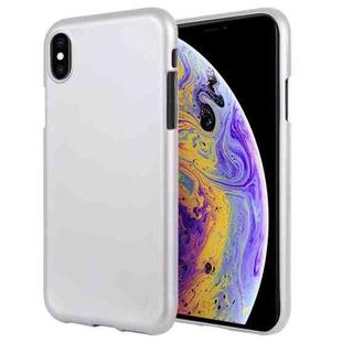 For iPhone X / XS GOOSPERY I JELLY Metal Series Shockproof Soft TPU Case(Silver)