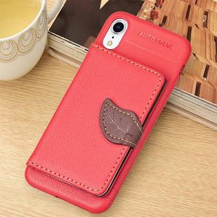 For iPhone XR Litchi Texture PU + TPU Horizontal Flip Leather Case with Holder & Card Slots & Wallet & Photo Frame (Red)