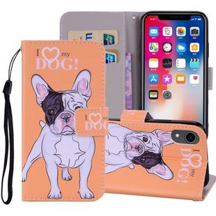 Pattern Colored Drawing Horizontal Flip Leather Case for iPhone XR, with Holder & Card Slots & Wallet & Lanyard