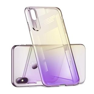 For iPhone X / XS ROCK Gradient Color PC Protective Case(Purple)