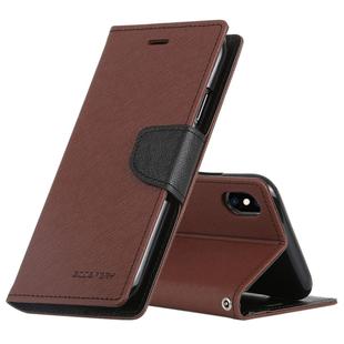For iPhone X / XS GOOSPERY FANCY DIARY Horizontal Flip Leather Case with Holder & Card Slots & Wallet(Brown)