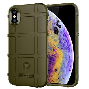 For iPhone XS Full Coverage Shockproof TPU Case(Green)