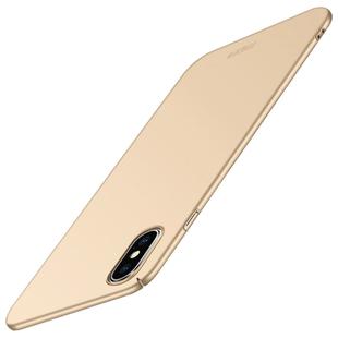 For iPhone XS MOFI Frosted PC Ultra-thin Full Coverage Case(Gold)