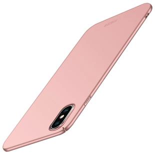 For iPhone XS MOFI Frosted PC Ultra-thin Full Coverage Case(Rose Gold)