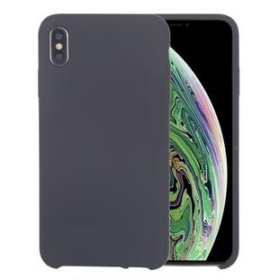 For iPhone XR Four Corners Full Coverage Liquid Silicone Case(Dark Gray)