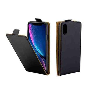 For iPhone XR Business Style Vertical Flip TPU Leather Case with Card Slot (Black)