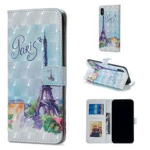 For iPhone X Tower Pattern Horizontal Flip Leather Case with Holder & Card Slots & Photo Frame & Wallet