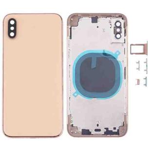 Back Cover with Camera Lens & SIM Card Tray & Side Keys for iPhone XS(Gold)