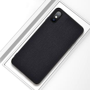 Shockproof Cloth Texture PC+ TPU Protective Case for iPhone X / XS (Black)