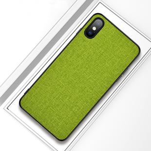 Shockproof Cloth Texture PC+ TPU Protective Case for iPhone X / XS (Green)