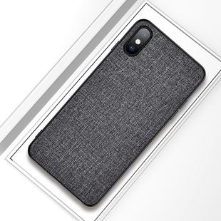 Shockproof Cloth Texture PC+ TPU Protective Case for iPhone X / XS (Grey)
