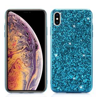 Glitter Powder TPU Case for iPhone X / XS (Blue)