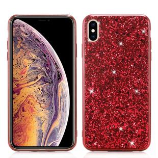 Glitter Powder TPU Case for iPhone X / XS (Red)