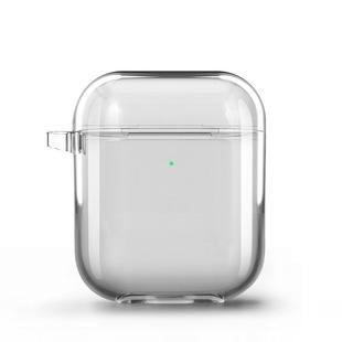 For Airpods1/2 Simple Fluorescent Solid Color Apple Earphone Cover (Transparent)