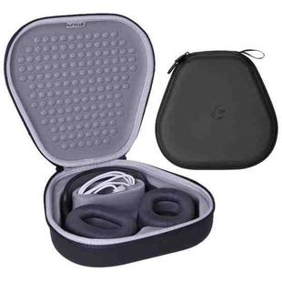 Hifylux AP-BF2 Waterproof Leather + EVA Headset Storage Bag for AirPods Max, with Smart Sleep Function(Black)
