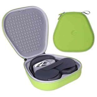 Hifylux AP-BF2 Waterproof Leather + EVA Headset Storage Bag for AirPods Max, with Smart Sleep Function(Green)