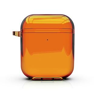 For AirPods 1/2 Bluetooth Headset Protective Sleeve Outdoor Dust-proof Drop-proof Protective Shell Can Stand TPU(Orange)
