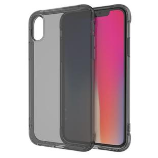 For iPhone X / XS Transparent TPU Airbag Shockproof Case (Black)
