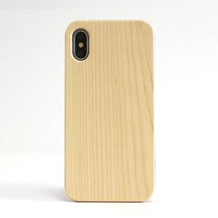 For iPhone X Shockproof TPU+ Wood Protective Case