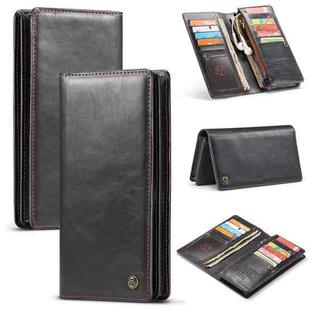 For iPhone X / XS CaseMe-012 Multifunctional Horizontal Flip Leather Case,with Card Slot & Zipper Wallet & Photo Frame(Black)