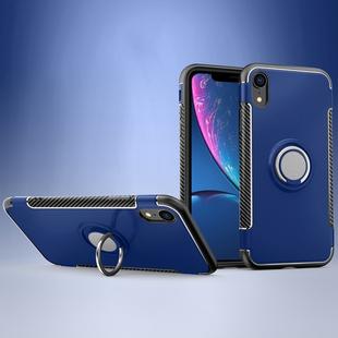 For iPhone XR Magnetic 360 Degrees Rotation Ring Armor Protective Case(Blue)