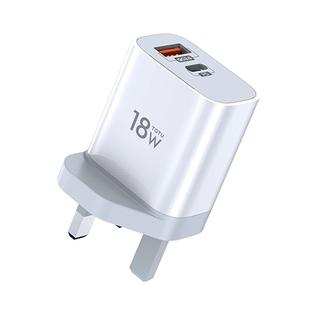 TOTUDESIGN Minimal Series CACQ-06 18W PD USB-C / Type-C + QC3.0 USB Ports Travel Charger, UK Plug