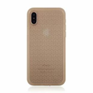 Waterproof Pure Color Soft Protector Case for iPhone X / XS (Gold)