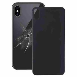 Easy Replacement Big Camera Hole Glass Back Battery Cover with Adhesive for iPhone XS(Black)
