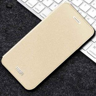 For iPhone XS MOFI Crazy Horse Texture Horizontal Flip Shockproof Leather Case with Holder (Gold)