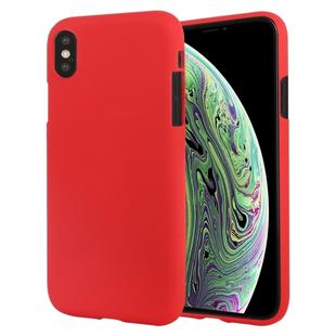 For iPhone XS GOOSPERY SOFT FEELING Liquid TPU Drop-proof Soft Case(Red)