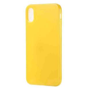 For iPhone XR Candy Color TPU Case(Yellow)