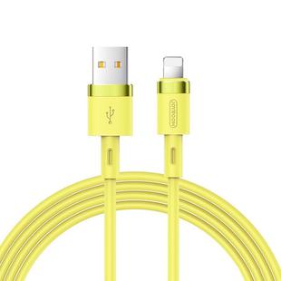 JOYROOM S-1224N2 1.2m 2.4A USB to 8 Pin Silicone Data Sync Charge Cable for iPhone, iPad(Yellow)