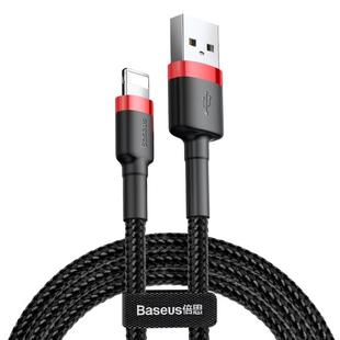 Baseus 2A 8 Pin Cafule Tough Charging Cable, Length: 3m(Red + Black)