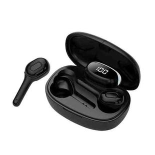 Langsdom T9S TWS Bluetooth 5.0 Wireless Bluetooth Earphone with Charging Box & Digital Display, Support HD Call & Voice Assistant(Black)