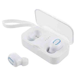 TI8S TWS Dazzling Wireless Stereo Bluetooth 5.0 Earphones with Charging Case(White)