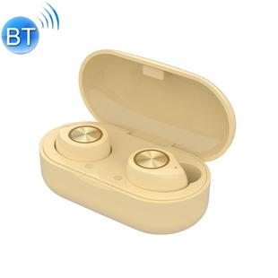 TW60 TWS Bluetooth 5.0 Touch Wireless Bluetooth Sports Earphone with Charging Box, Support Voice Assistant & Call(Yellow)