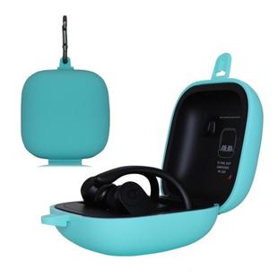 Solid Color Silicone Wireless Bluetooth Earphone Protective Case for Beats Powerbeats Pro(Mint Green)