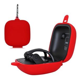 Solid Color Silicone Wireless Bluetooth Earphone Protective Case for Beats Powerbeats Pro(Red)