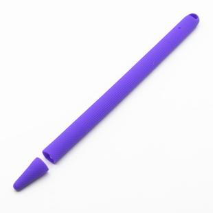 Stylus Pen Silica Gel Shockproof Protective Case for Apple Pencil 2 (Purple)