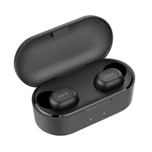QCY T2S Bluetooth 5.0 Invisible Wireless Bluetooth Earphone, Support Wireless Charging (Black)