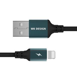 WK WDC-073 1m 2.4A Output Smart Series USB to 8 Pin Auto Cutout Data Sync Charging Cable (Black)