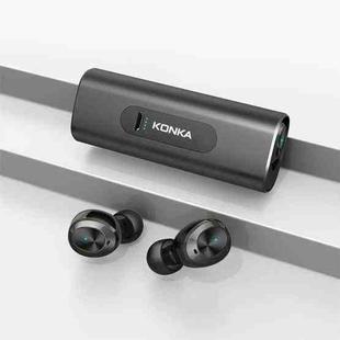 KONKA KTW7 TWS Gaming / Music Dual-mode Touch Bluetooth Earphone with Charging Box, Support Siri(Black)