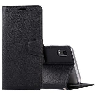 Silk Texture Horizontal Flip Leather Case for iPhone XR, with Holder & Card slots & Wallet & Photo Frame (Black)