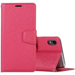 Silk Texture Horizontal Flip Leather Case for iPhone XR, with Holder & Card slots & Wallet & Photo Frame (Red)