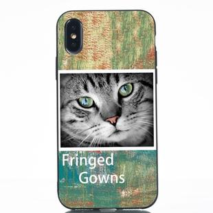 Cat Painted Pattern Soft TPU Case for iPhone XS / X