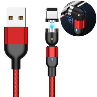 1m 2A Output USB to 8 Pin Nylon Braided Rotate Magnetic Charging Cable(Red)