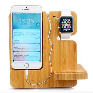 Multifunctional Creative Wooden Mobile Phone Bracket Holder for Smart Phones / Apple Watch